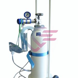Komplet za terapiju s kisikom OXY-3 T: boca 3 lit, kolica, ventil s protokomjerom i ovlaživaćem, maska