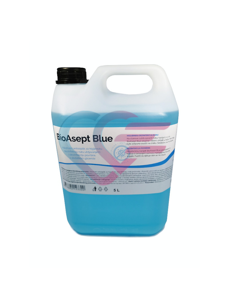 BioAsept Blue, alkoholni antiseptik za ruke i površine, 5l
