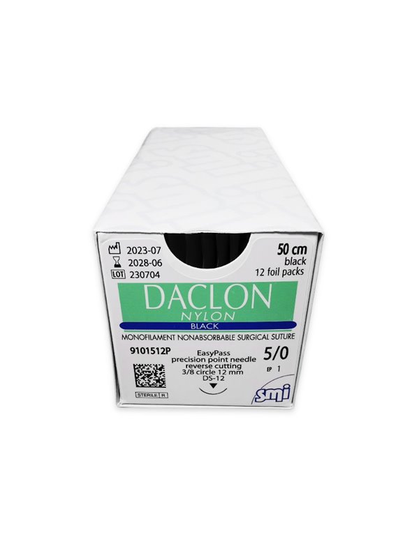 Konac Daclon Nylon 5/0, igla 3/8 cir. cut 12 mm