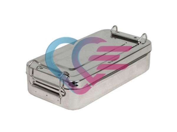 POSUDA ZA STERILIZACIJU SA ZATVARAČIMA, INOX, 20x10x4,5 cm, G - Slika 1