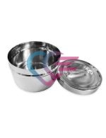 POSUDA ZA VATU S POKLOPCEM 0,5 l, OKRUGLA, fi 106x66 mm INOX, G - Slika 2