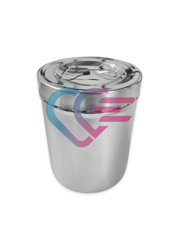 POSUDA ZA VATU S POKLOPCEM 1l, OKRUGLA, fi 103x126 mm INOX, G - Slika 1
