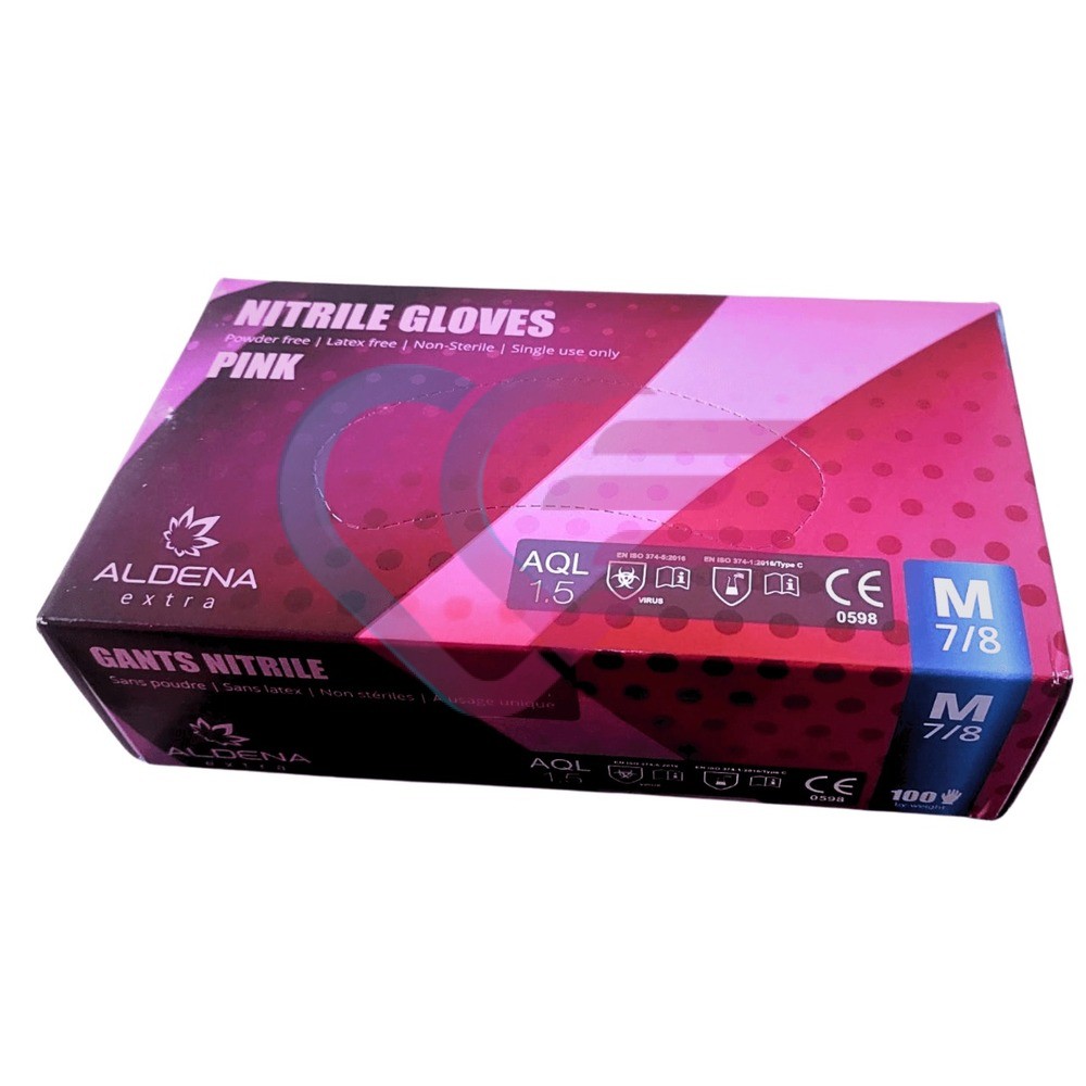 rukavice nitril pink m