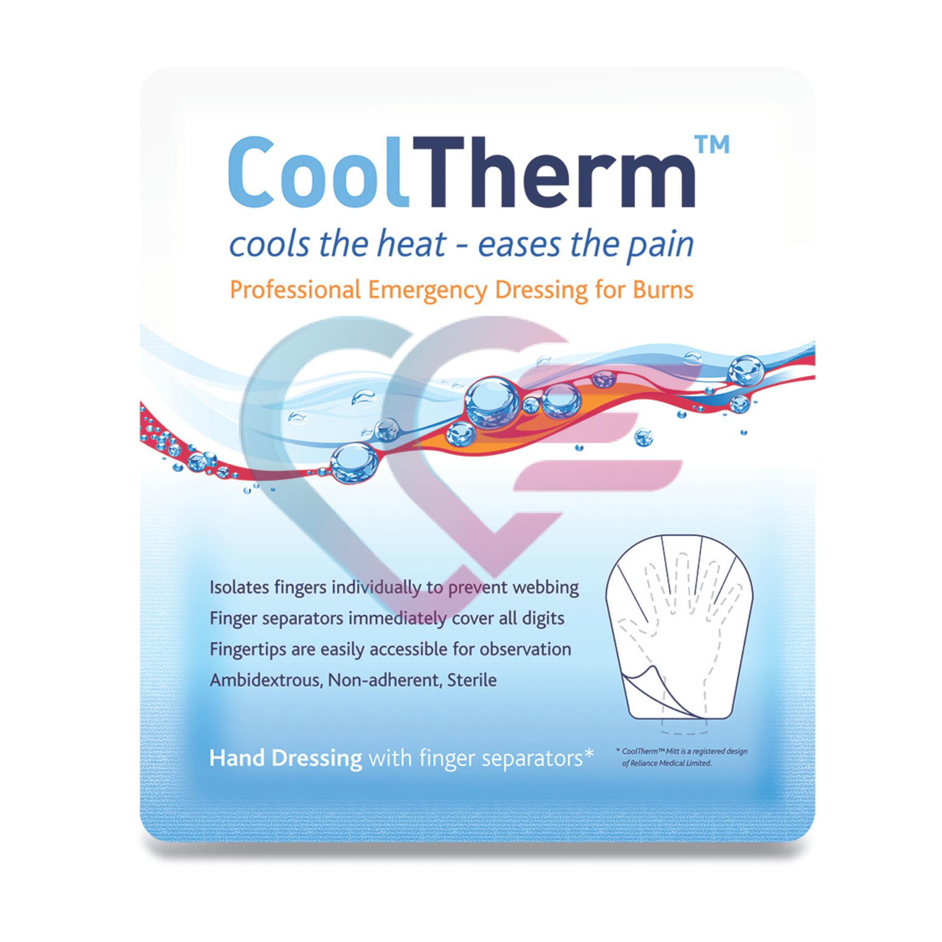 Kompresa za opekline Cooltherm, rukavica