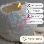 Mirisna svijeća sa spiralnim gorenjem "Snow Ball" jasmin