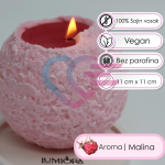 Mirisna svijeća sa spiralnim gorenjem "Snow Ball" malina