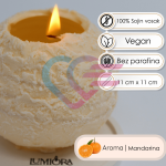 Mirisna svijeća sa spiralnim gorenjem "Snow Ball" mandarina