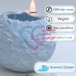 Mirisna svijeća sa spiralnim gorenjem "Snow Ball" ocean