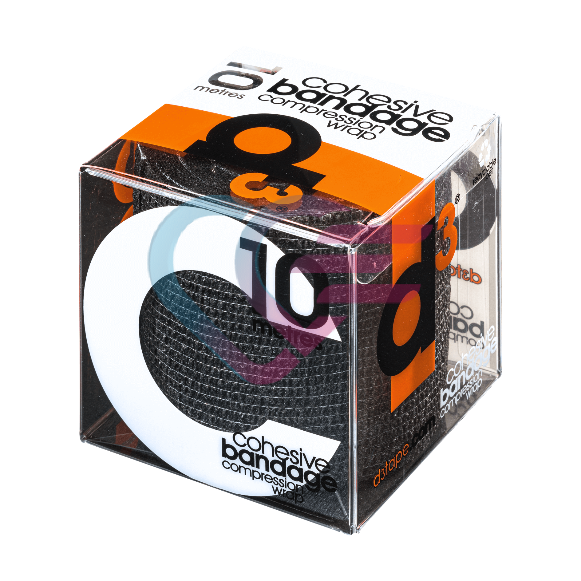 Crni kohezivni zavoj dimenzije 7.5 cm x 10 m