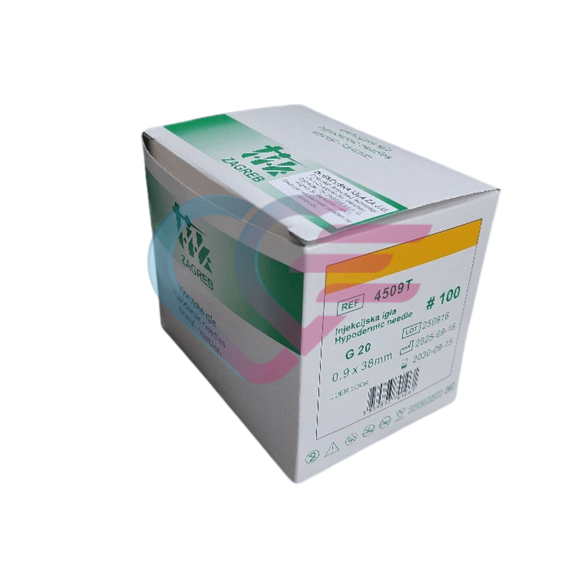 INJ. IGLA 0,90x38, a´100, 20G, ŽUTA, TIK