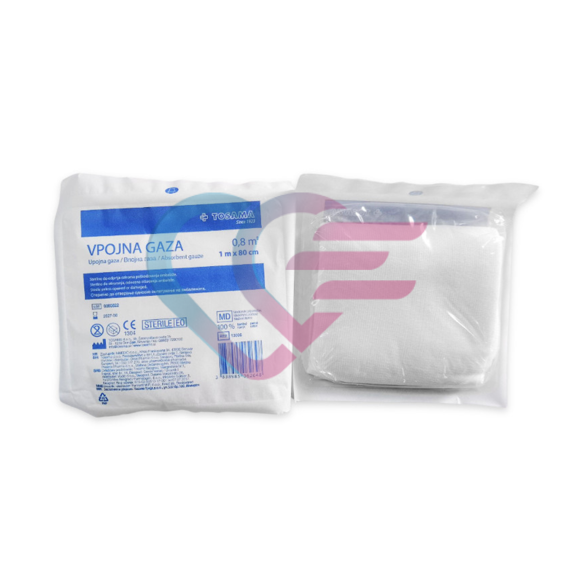 Upojna sterilna gaza dimnezije 1/1. 0,8m2